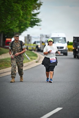 At mile 11, she wanted to quit. Marines made sure she didn’t
