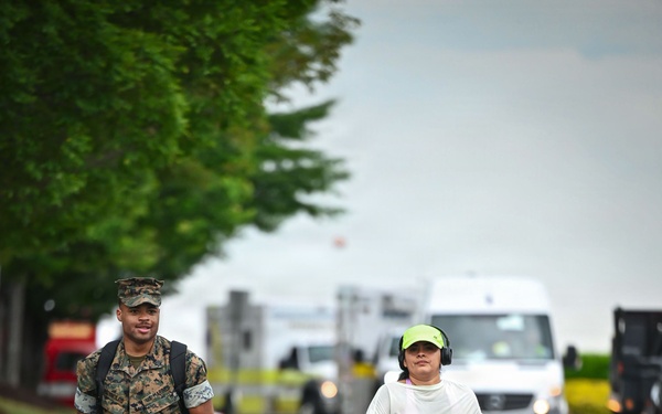 At mile 11, she wanted to quit. Marines made sure she didn’t