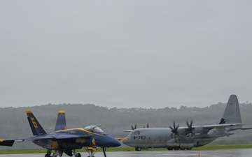 C-130J Super Hercules lands at Harrisburg International Airport