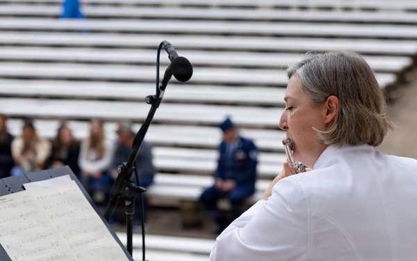 Navy Band Flute and Harp Duo Performs at Memorial Day Observance
