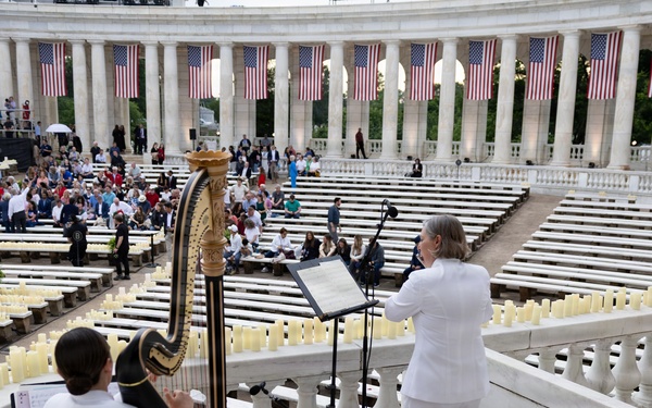 Navy Band Flute and Harp Duo Performs at Memorial Day Observance