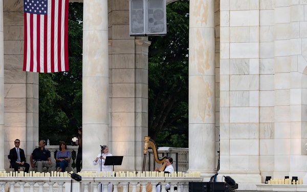 Navy Band Flute and Harp Duo Performs at Memorial Day Observance