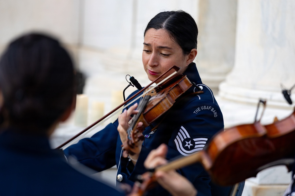 Air Force Band String Quartet Performs at Memorial Day Observance