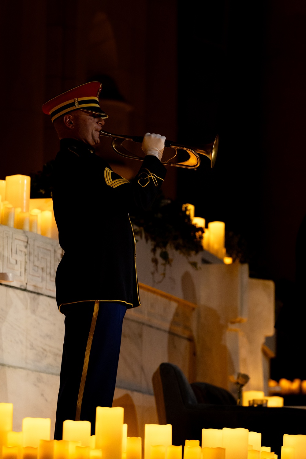 Army Bugler Performs Taps at Memorial Day Observance