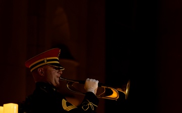 Army Bugler Performs Taps at Memorial Day Observance