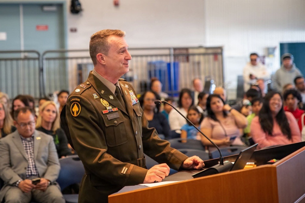 Camp Parks and Dublin Unified School District Celebrate Historic Purple Star School Milestone