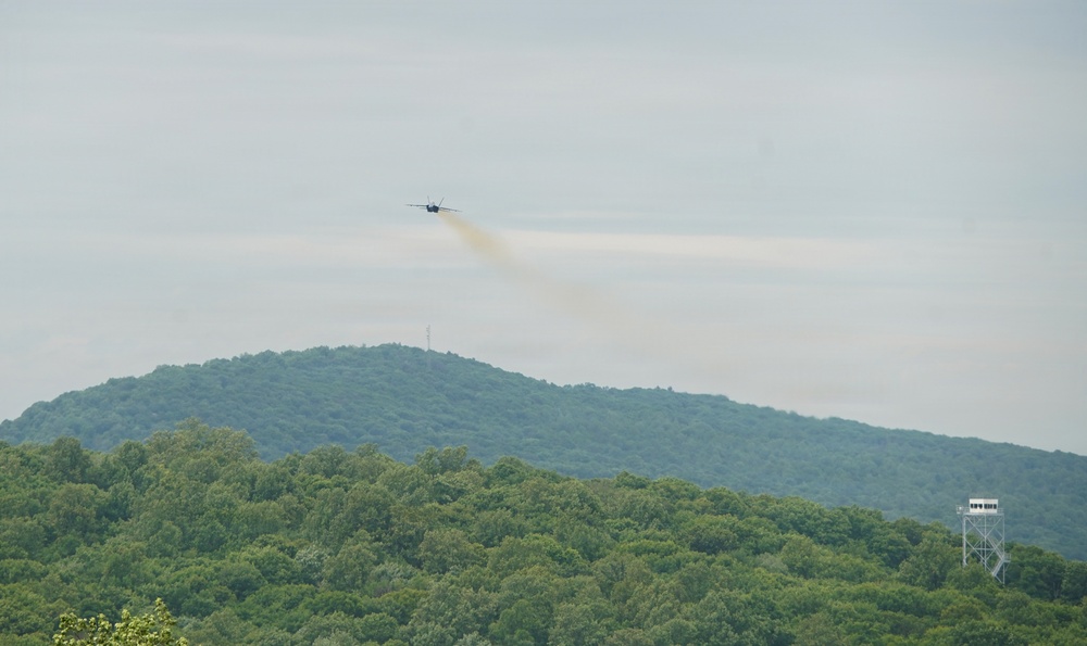 Blue Angels fly at the 193rd SOW's Bollen Air-to-Ground Range