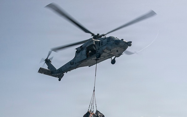 USS Tripoli Vertical Replenishment