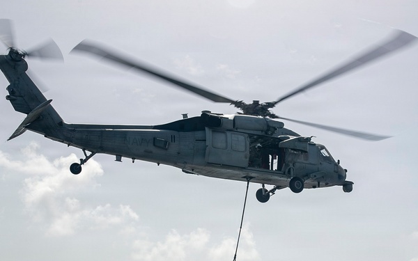 USS Tripoli Vertical Replenishment