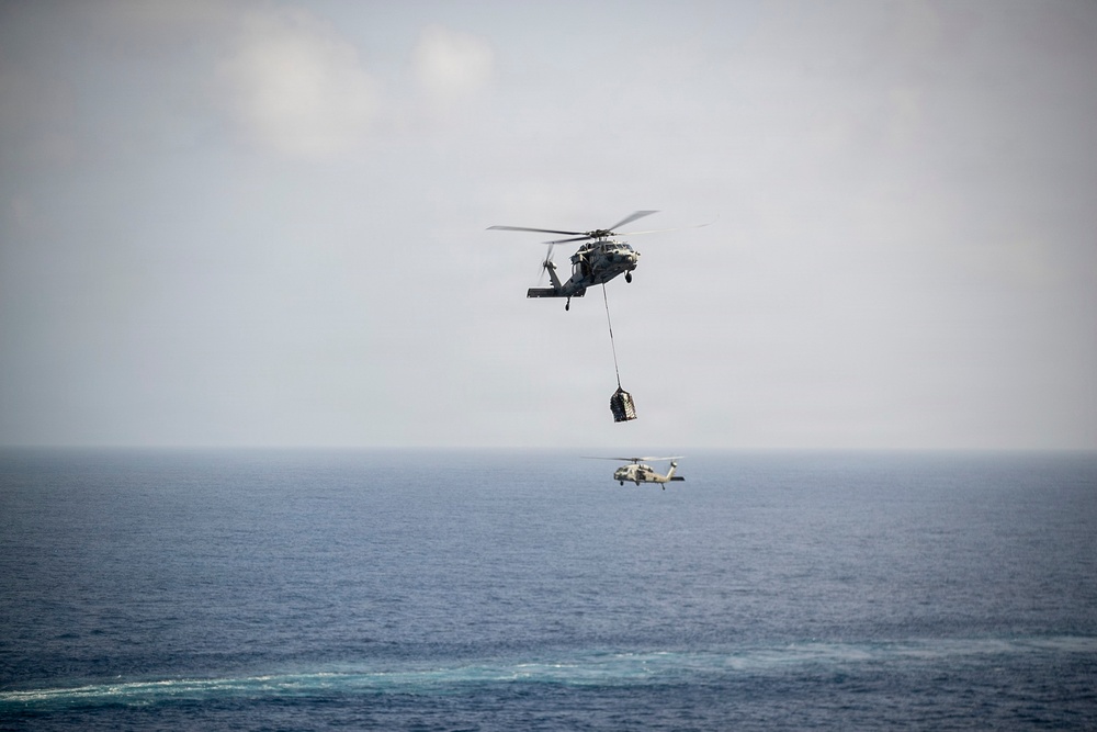 USS Tripoli Vertical Replenishment