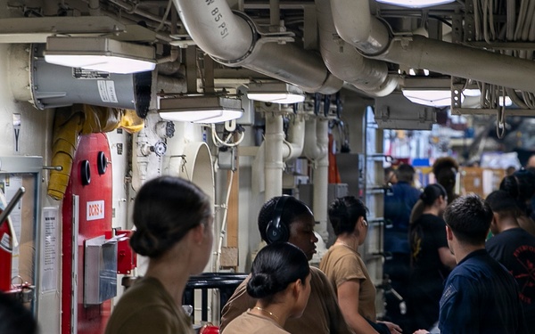 USS Tripoli Vertical Replenishment