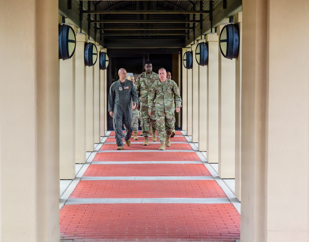 Chief Master Sgt. of the Air Force David R. Wolfe visits Scott Air Force Base