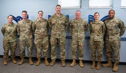 Chief Master Sgt. of the Air Force David R. Wolfe visits Scott Air Force Base