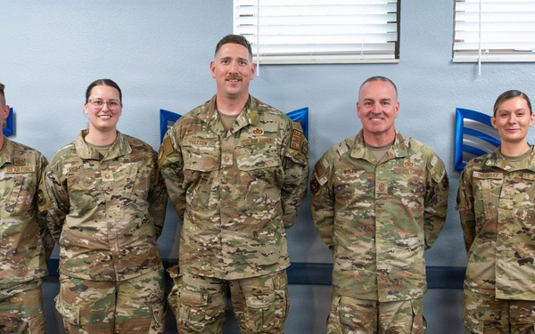 Chief Master Sgt. of the Air Force David R. Wolfe visits Scott Air Force Base