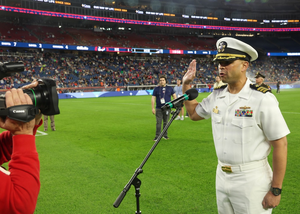 NTAG New England Future Sailors take Oath of Enlistment and MLS Soccer Game