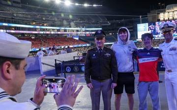 NTAG New England Future Sailors take Oath of Enlistment and MLS Soccer Game