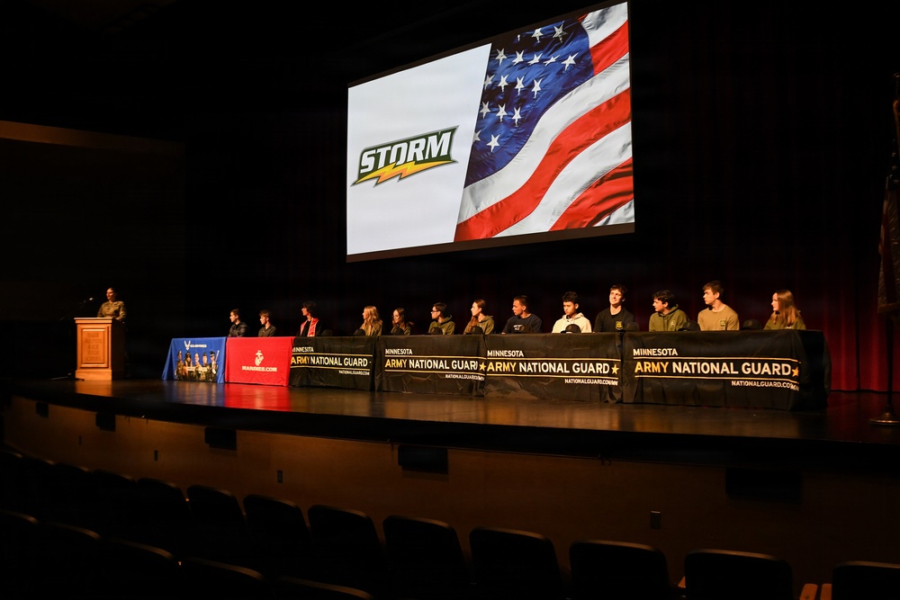 Sauk Rapids-Rice High School Celebrates Enlisting Classmates