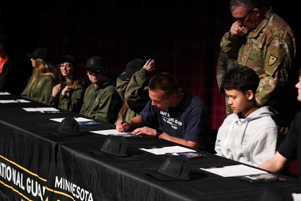 Sauk Rapids-Rice High School Celebrates Enlisting Classmates