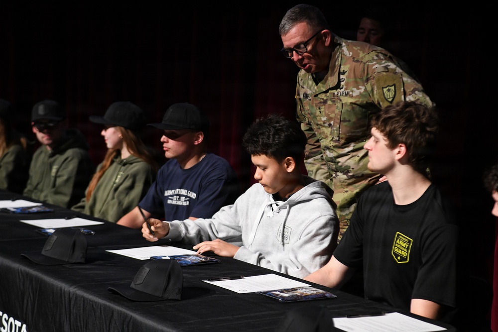 Sauk Rapids-Rice High School Celebrates Enlisting Classmates