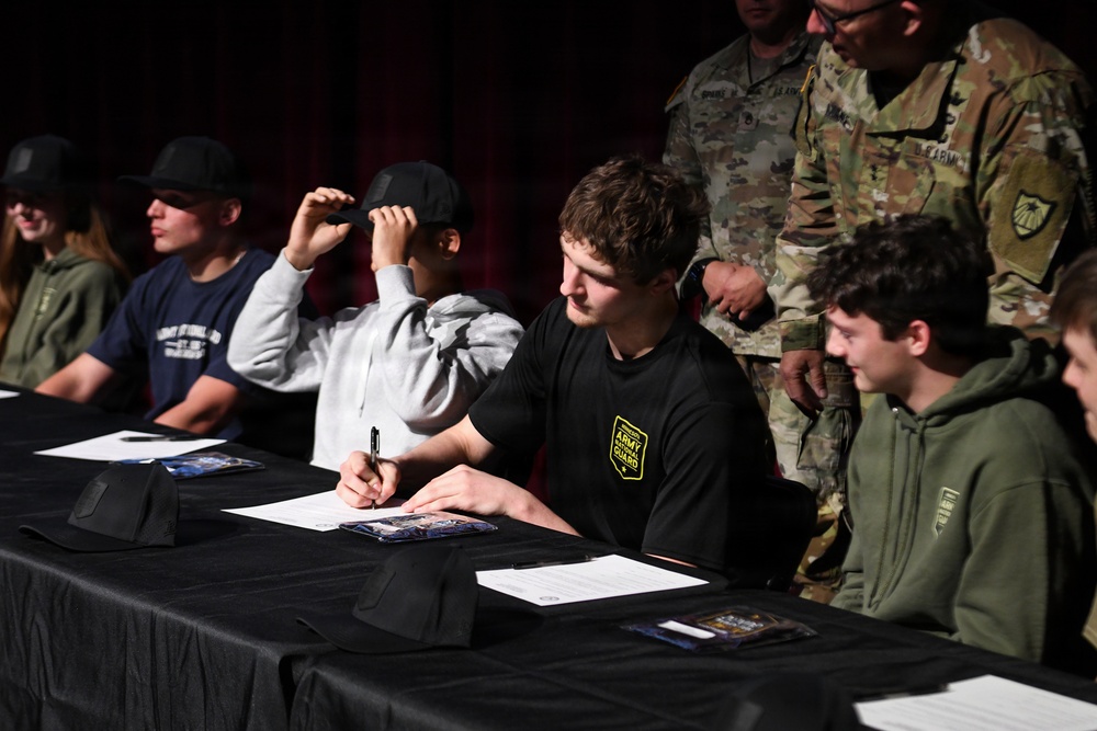 Sauk Rapids-Rice High School Celebrates Enlisting Classmates