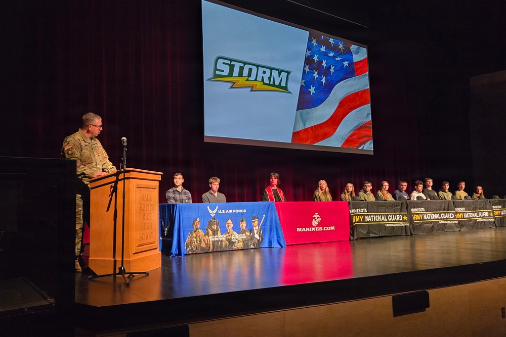 Sauk Rapids-Rice High School Celebrates Enlisting Classmates