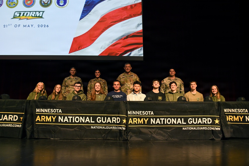 Sauk Rapids-Rice High School Celebrates Enlisting Classmates