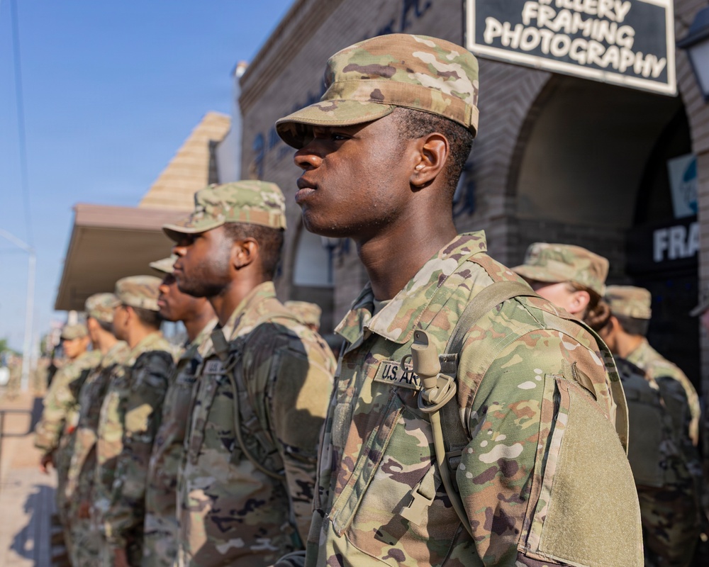 Fort Sill Soldiers and Marines Participates in Armed Forces Day Parade