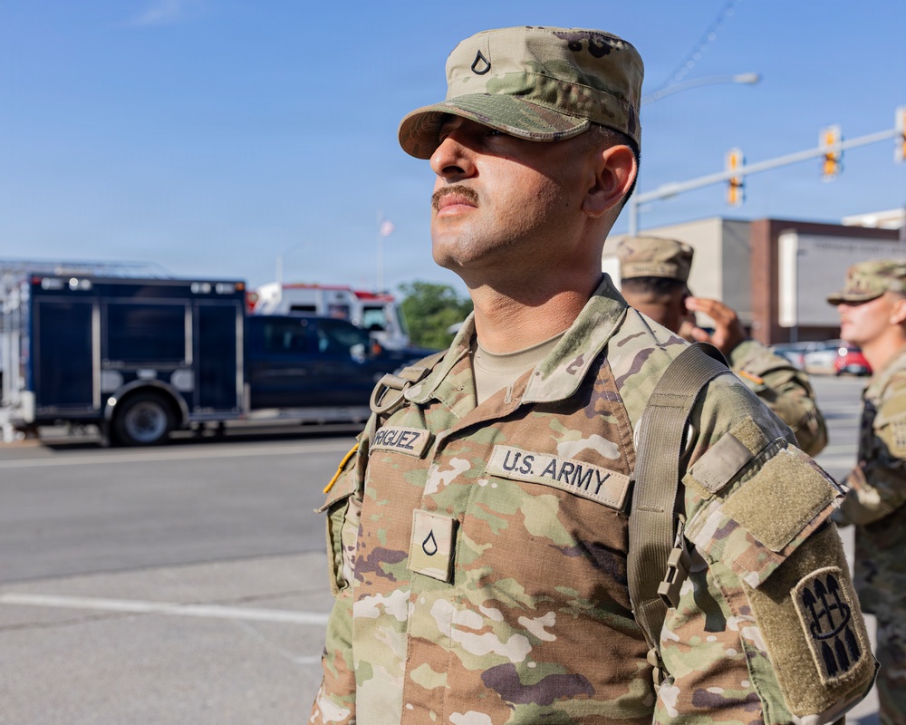 Fort Sill Soldiers and Marines Participates in Armed Forces Day Parade