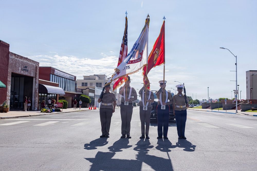 Fort Sill Soldiers and Marines Participates in Armed Forces Day Parade