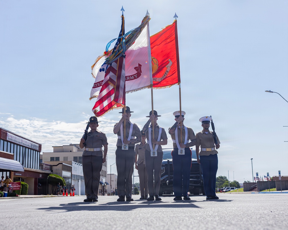 Fort Sill Soldiers and Marines Participates in Armed Forces Day Parade