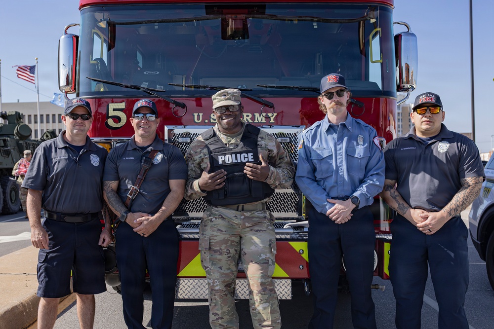 Fort Sill Soldiers and Marines Participates in Armed Forces Day Parade