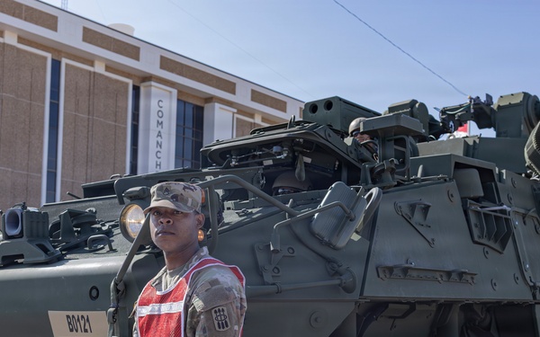 Fort Sill Soldiers and Marines Participates in Armed Forces Day Parade