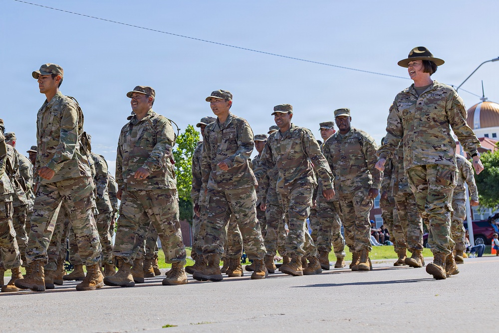 Fort Sill Soldiers and Marines Participates in Armed Forces Day Parade