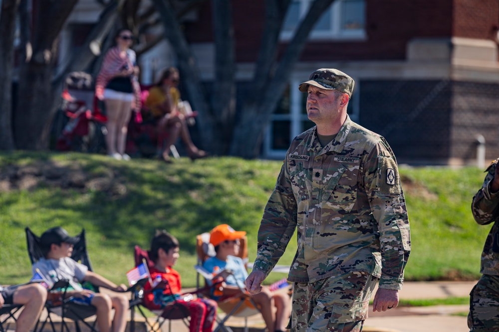 Fort Sill Soldiers and Marines Participates in Armed Forces Day Parade