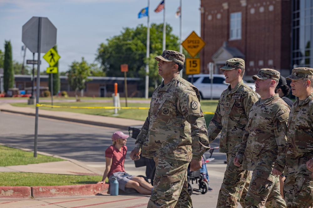 Fort Sill Soldiers and Marines Participates in Armed Forces Day Parade