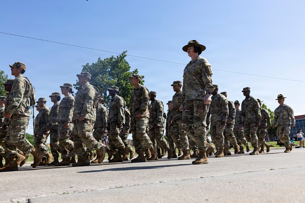 Fort Sill Soldiers and Marines Participates in Armed Forces Day Parade