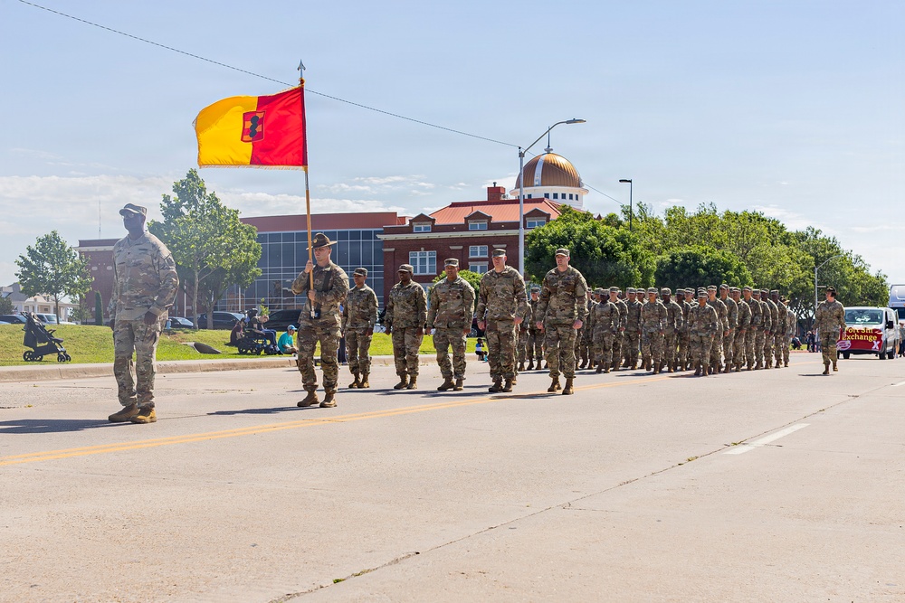 Fort Sill Soldiers and Marines Participates in Armed Forces Day Parade