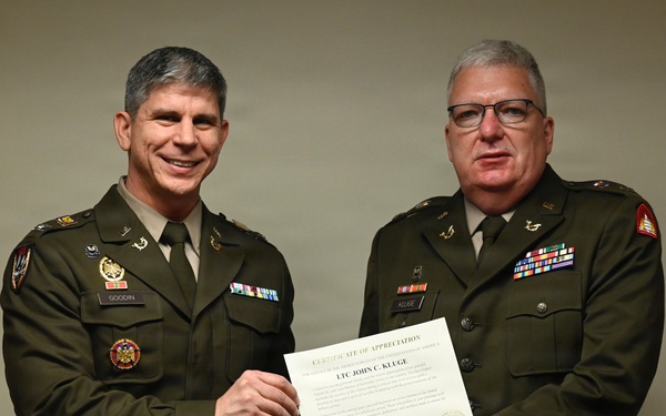 U.S. Army Lt. Col. John C. Kluge Retirement Ceremony
