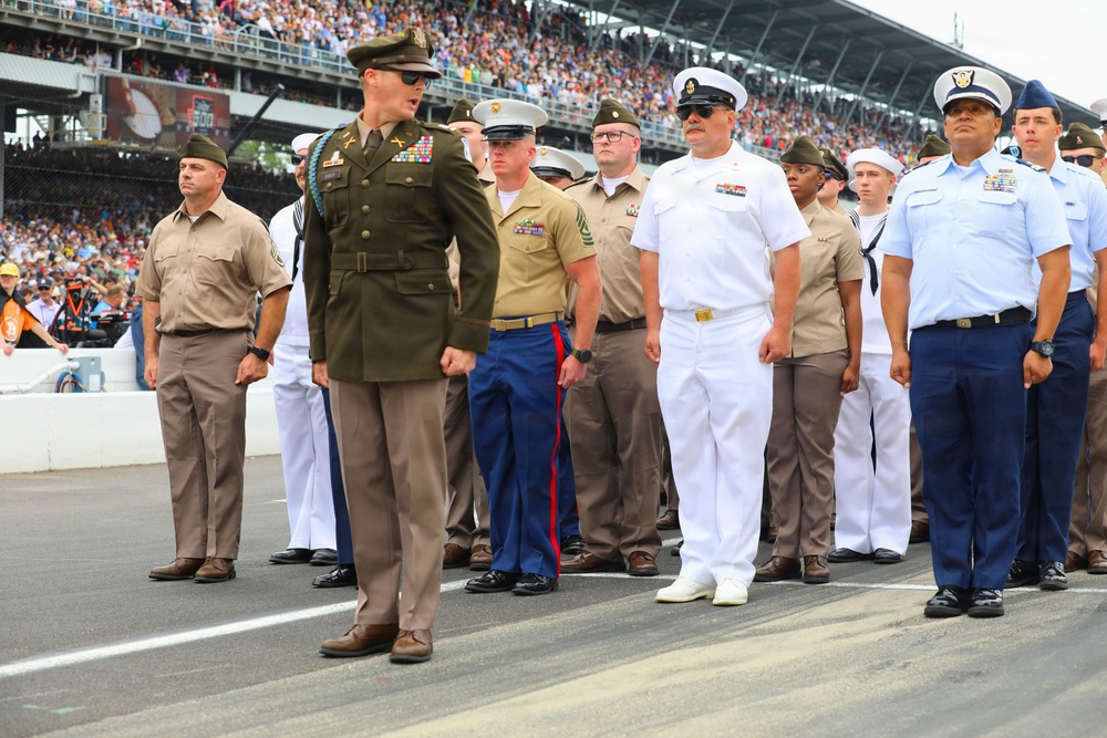 Service Members take part in the Indianapolis 500