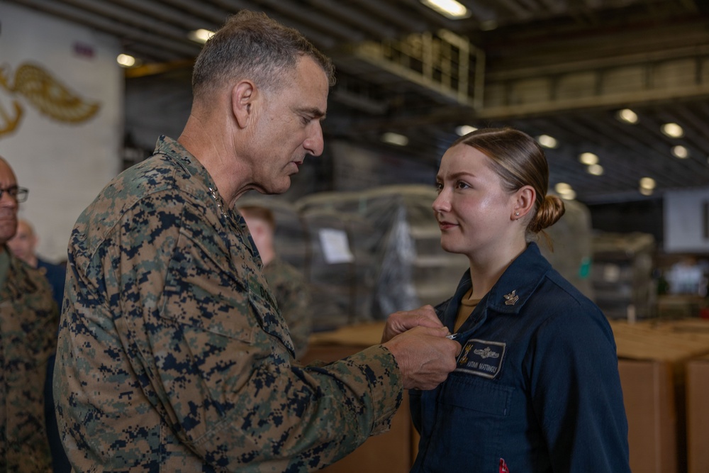 Gen. Francis L. Donovan, Commander, U.S. Southern Command, Visits USS Iwo Jima