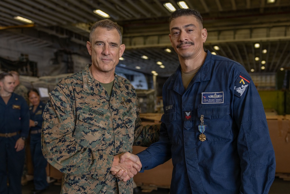 Gen. Francis L. Donovan, Commander, U.S. Southern Command, Visits USS Iwo Jima