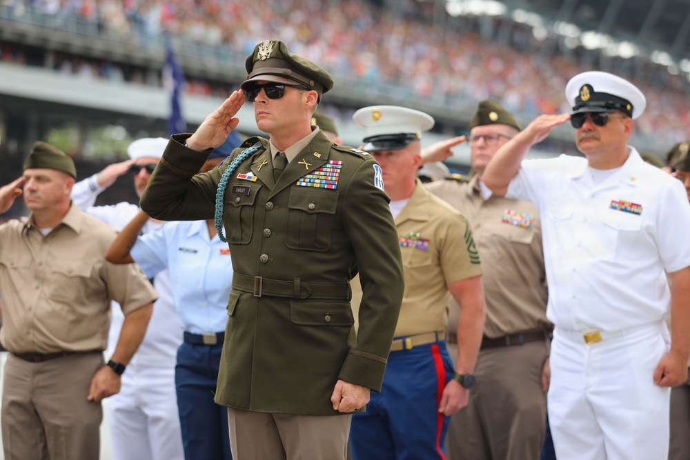 Service Members take part in the Indianapolis 500