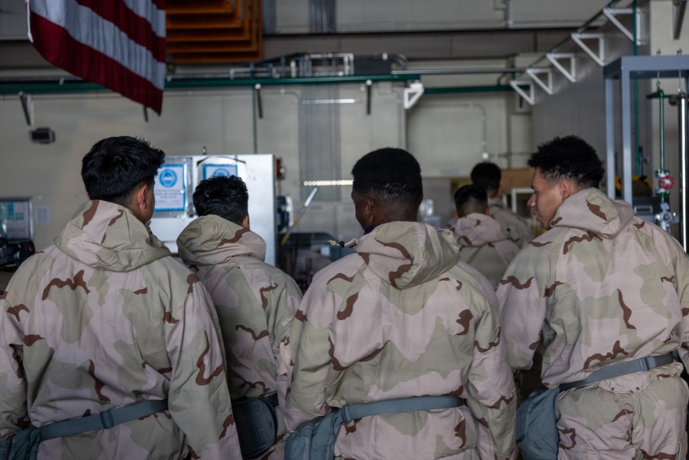 MALS-12 Marines train in MOPP gear
