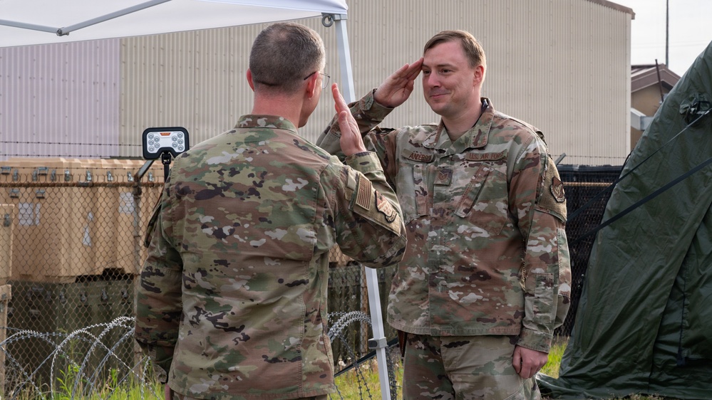 694th ISRG and Seventh Air Force senior leaders tour dispersed operations site during a combat readiness exercise