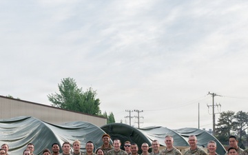 694th ISRG and Seventh Air Force senior leaders tour dispersed operations site during a combat readiness exercise