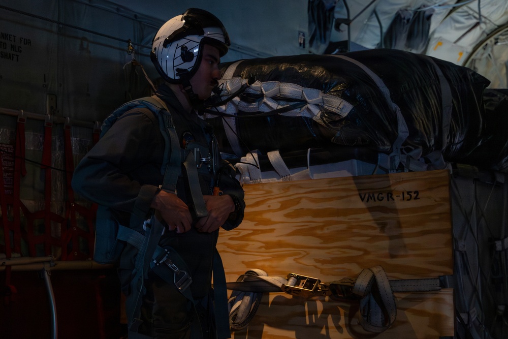 U.S. Marines execute aerial resupply operations