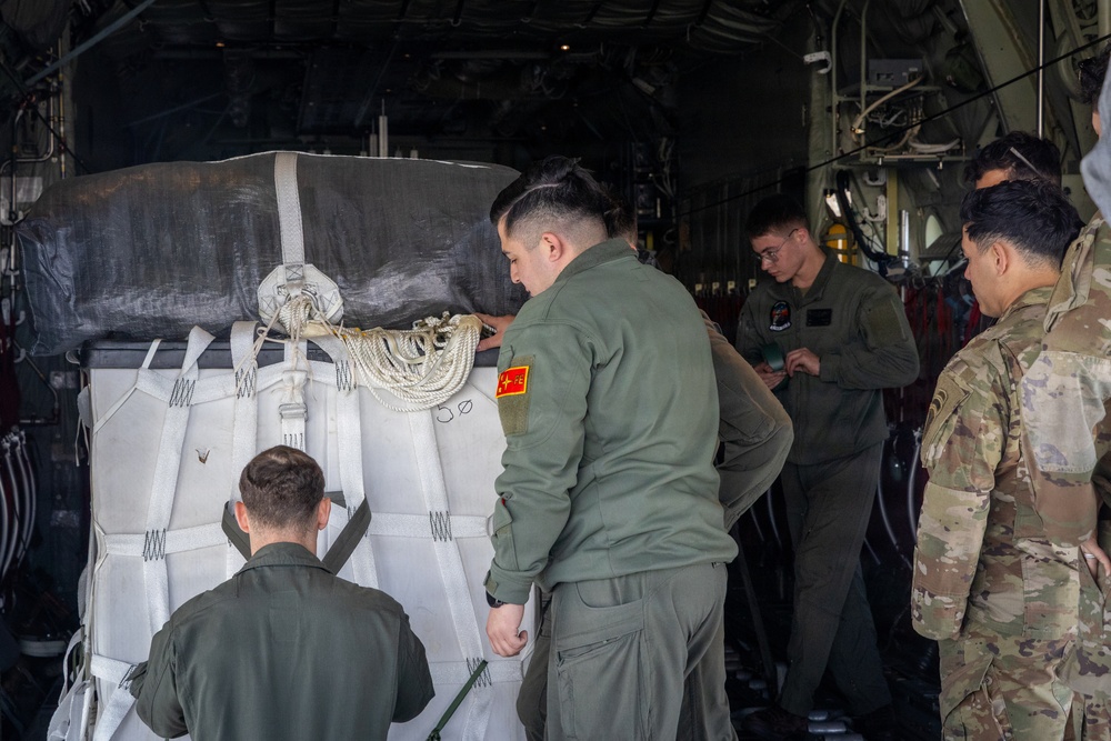 U.S. Marines execute aerial resupply operations