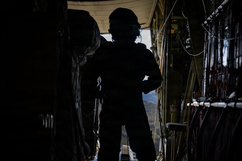 U.S. Marines execute aerial resupply operations