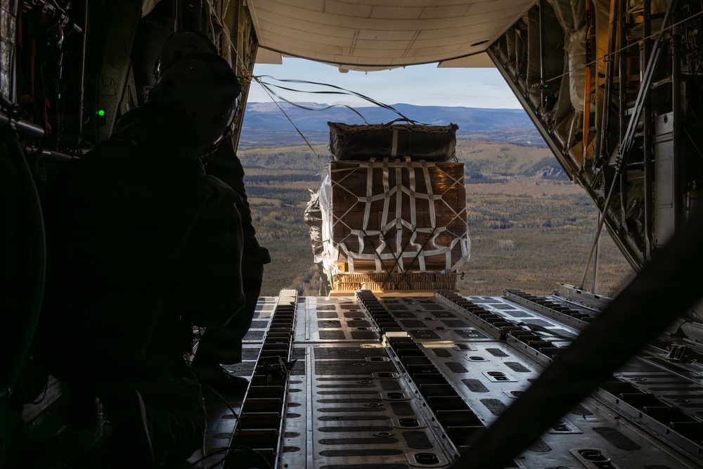 U.S. Marines execute aerial resupply operations