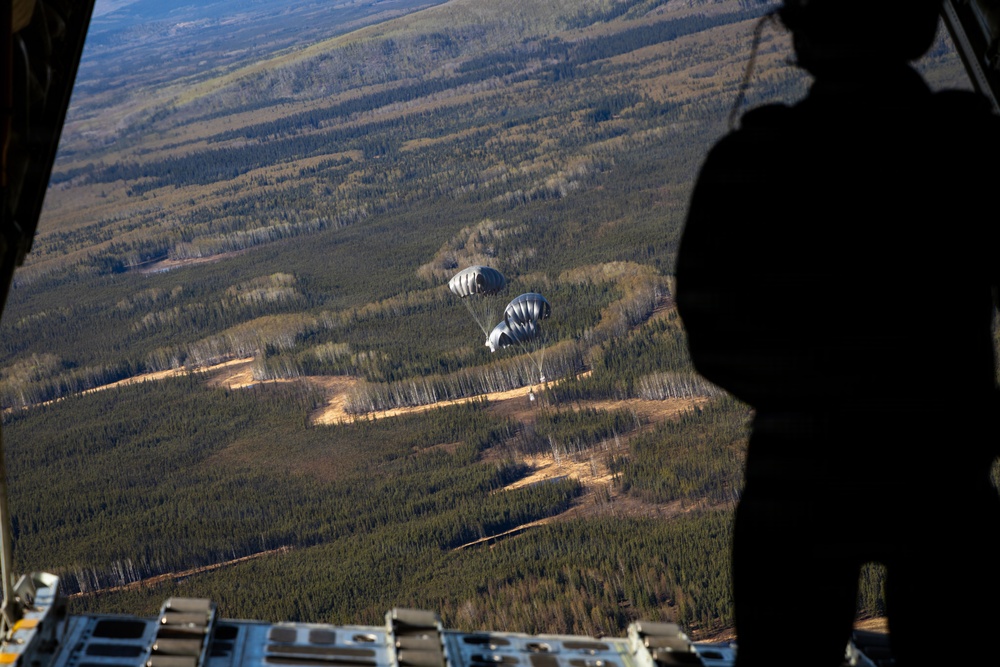 U.S. Marines execute aerial resupply operations